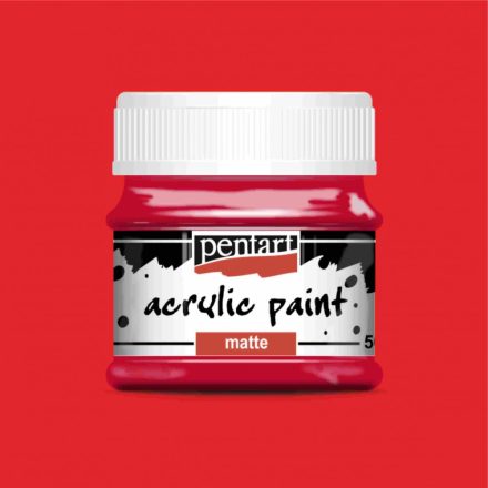 Matt akrilfesték - PIROS 50ml | Pentart