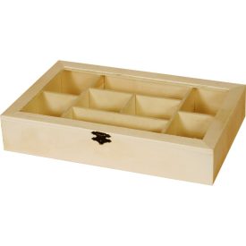 Tárolódoboz, 8 rekeszes, átlátszó tetővel 30cm x 19 cm x 5,5cm   Tárolódoboz, 8 rekeszes, átlátszó tetővel 30cm x 19 cm x 5,5cm