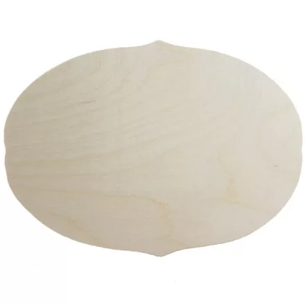 Fa lap ovális, íves mart szélű 15,5cm x 21cm