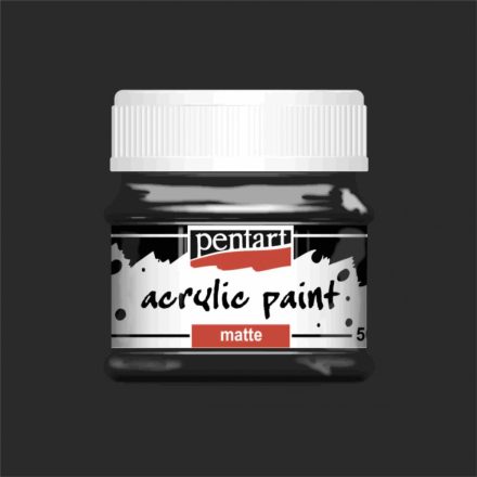 Matt akrilfesték - FEKETE 50ml | Pentart