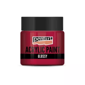 Fényes akrilfesték KÁRMINPIROS 50ml | Pentart