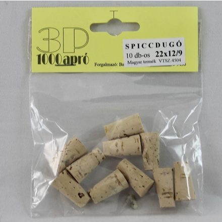 Parafa dugó "spiccdugó" 22mm x 12mm / 9 mm  10db/cs.