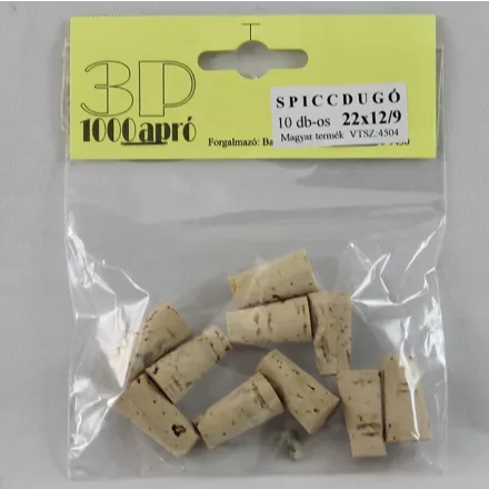 Parafa dugó "spiccdugó" 22mm x 12mm / 9 mm  10db/cs.
