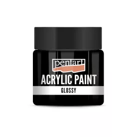 Fényes akrilfesték FEKETE 50ml | Pentart