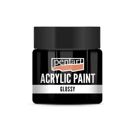 Fényes akrilfesték FEKETE 50ml | Pentart