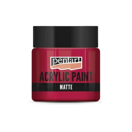 Matt akrilfesték - KÁRMINPIROS 50ml | Pentart