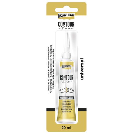 Kontúrozó csillogó arany 20ml | Pentart 