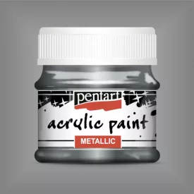 Metál akrilfesték ROKOKÓ EZÜST  50ml | Pentart