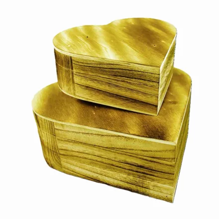 Doboz szett 2 darabos, szív alakú 22cm x 19cm x 8cm