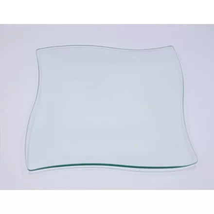 Hullámos szélű üvegtál 15cm x 15cm