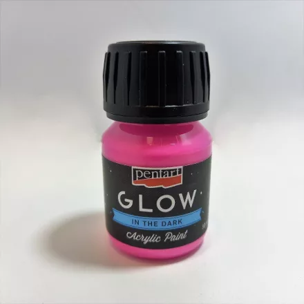 Sötétben világító akrilfesték - PINK 30ml | Pentart 