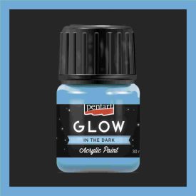 Sötétben világító akrilfesték - KÉK 30ml  | Pentart  Sötétben világító akrilfesték - KÉK 30ml  | Pentart