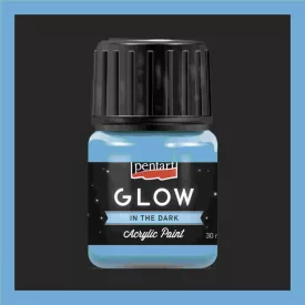 Sötétben világító akrilfesték - KÉK 30ml  | Pentart 