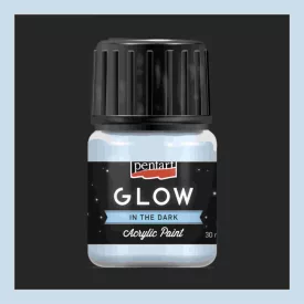   Sötétben világító akrilfesték - KÉKESFEHÉR 30ml | Pentart 