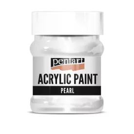 Gyöngyház akrilfesték fehér 230ml | Pentart 