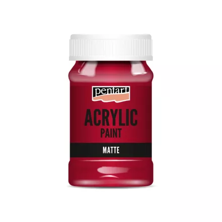 Matt akrilfesték - PIROS 100ml | Pentart