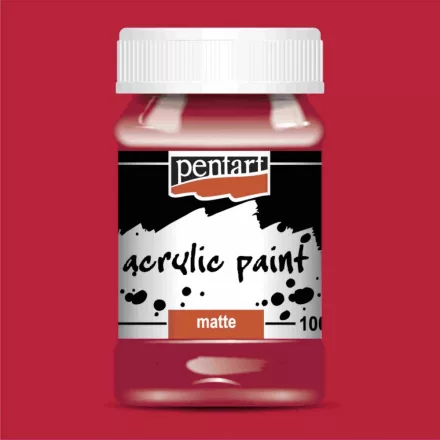 Matt akrilfesték - VÖRÖSBOR 100ml | Pentart