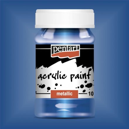 Metál akrilfesték KÉK 100ml | Pentart
