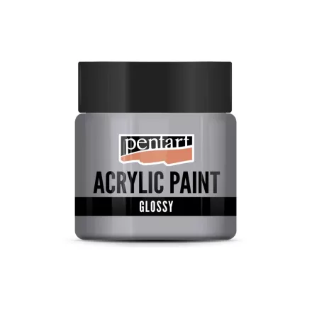 Fényes akrilfesték SZÜRKE 50ml | Pentart