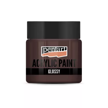 Fényes akrilfesték SÖTÉTBARNA 50ml | Pentart