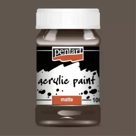 Matt akrilfesték - SÖTÉTBARNA 100ml | Pentart