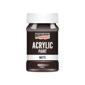 Matt akrilfesték - SÖTÉTBARNA 100ml | Pentart
