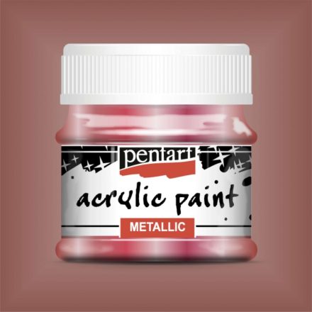 Metál akrilfesték VÖRÖSRÉZ  50ml | Pentart