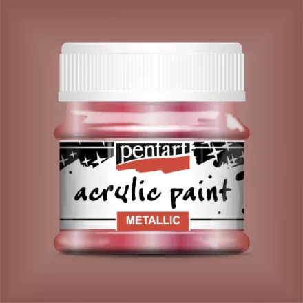 Metál akrilfesték VÖRÖSRÉZ  50ml | Pentart
