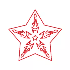 Fafigura, 5 db/csomag - csillag 194