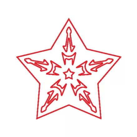 Fafigura, 5 db/csomag - csillag 194