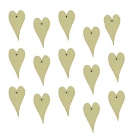 Fa figura - szivecske - 15db
