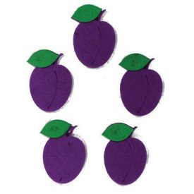 Filcfigura - Szilva (5db/cs, átm. kb.: 6cm)  Filcfigura - Szilva (5db/cs, átm. kb.: 6cm)