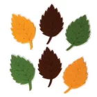 Filcfigura - Cakkos levél (6 db/cs, átm. kb.: 6cm) 