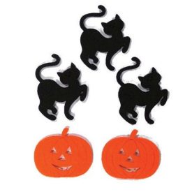 Filcfigura - Tök + macska (6cm) Filcfigura - Tök + macska (6cm)