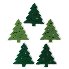 Filcfigura - Fenyő csillagos (5db/cs, átm. kb.: 6cm) 