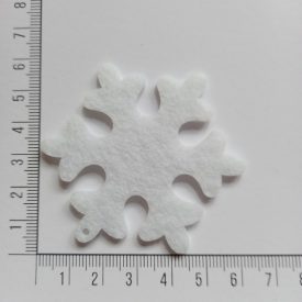 Filcfigura - Hópehely, kerekített 6cm Filcfigura - Hópehely, kerekített 6cm