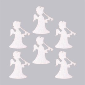 Filcfigura - Angyal álló trombitás (6 db/cs, átm. kb.: 6cm)    Filcfigura - Angyal álló trombitás (6 db/cs, átm. kb.: 6cm)