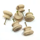 Fa bútorgomb domború - lapos 40mm