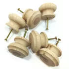 Fa bútorgomb domború - lapos 40mm