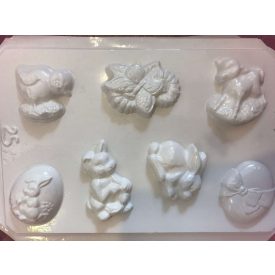 Gipszkiöntő forma - Húsvéti vegyes - 7 forma Gipszkiöntő forma - Húsvéti vegyes - 7 forma