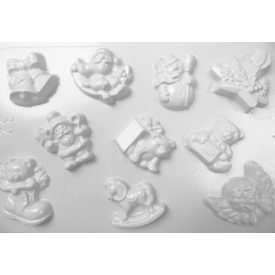 Gipszkiöntő forma - Karácsonyi 10 motívumos  Gipszkiöntő forma - Karácsonyi 10 motívumos