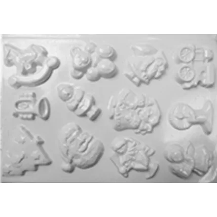 Gipszkiöntő forma - Karácsonyi 12motívumos