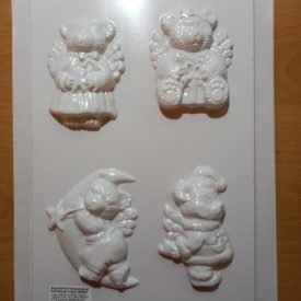 Gipszkiöntő forma - Karácsonyi macik Gipszkiöntő forma - Karácsonyi macik