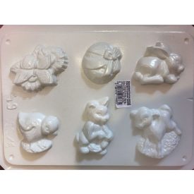 Gipszkiöntő forma - Húsvéti vegyes - 6 forma Gipszkiöntő forma - Húsvéti vegyes - 6 forma