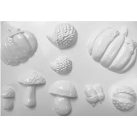 Gipszkiöntő forma - Tök, makk, sünik 