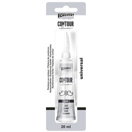 Kontúrozó ezüst 20ml | Pentart 