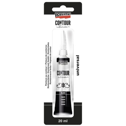 Kontúrozó fekete 20ml | Pentart 