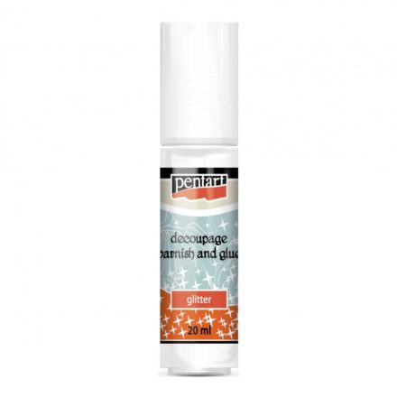 Decoupage ragasztólakk GLITTERES 20ml Pentart