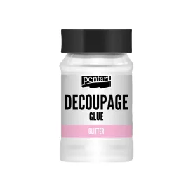 Decoupage ragasztólakk GLITTERES 100ml Pentart