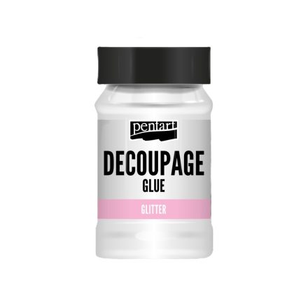 Decoupage ragasztólakk GLITTERES 100ml Pentart